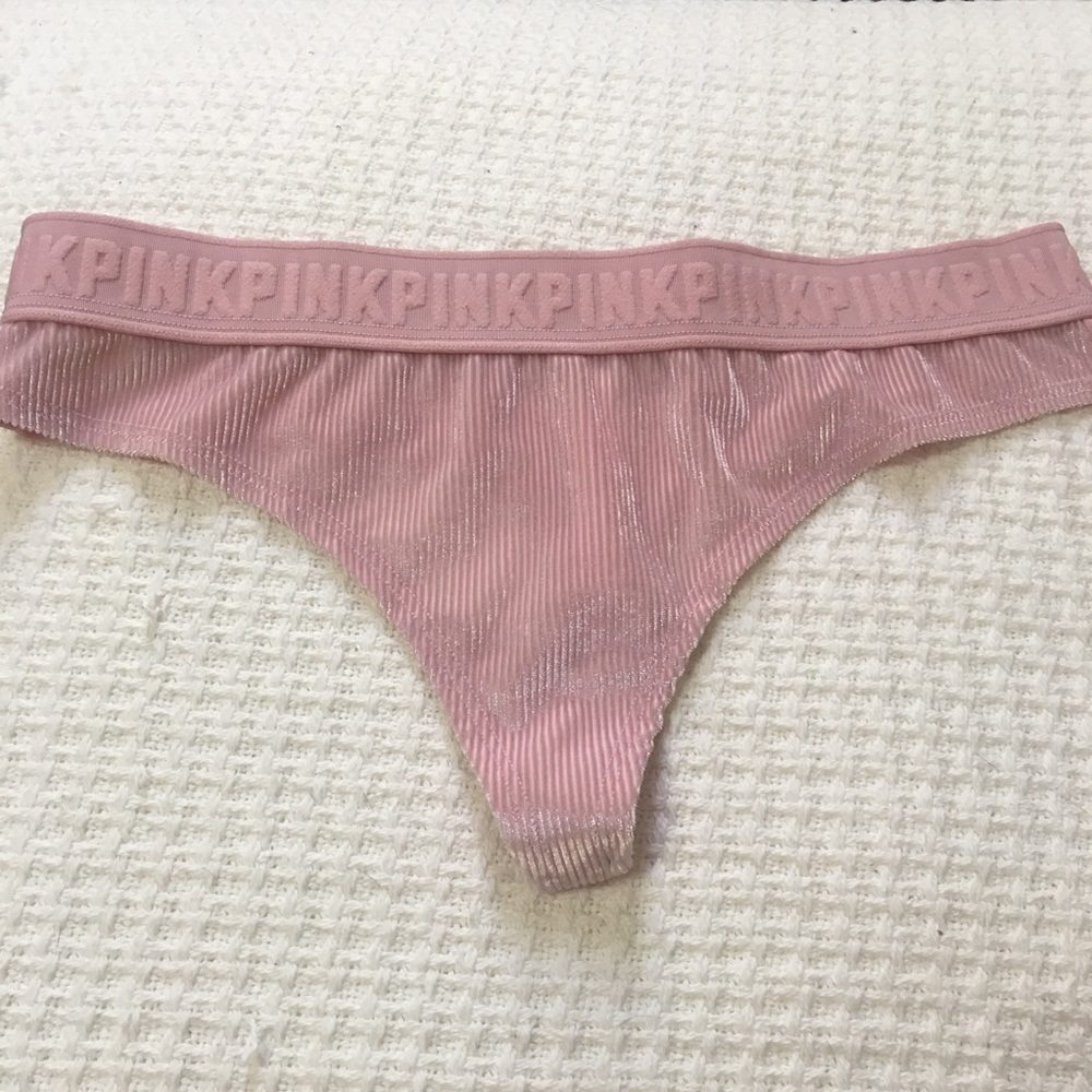 Victoria’s Secret pink velvet thong panty